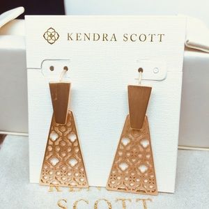 Christmas Sale: Kendra Scott Keerti Rose Gold filigree earrings